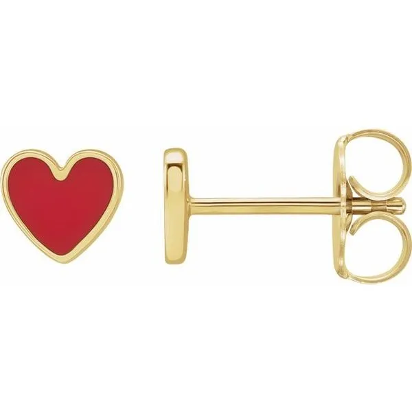Enamel Heart Earrings Clater Jewelers Louisville, KY