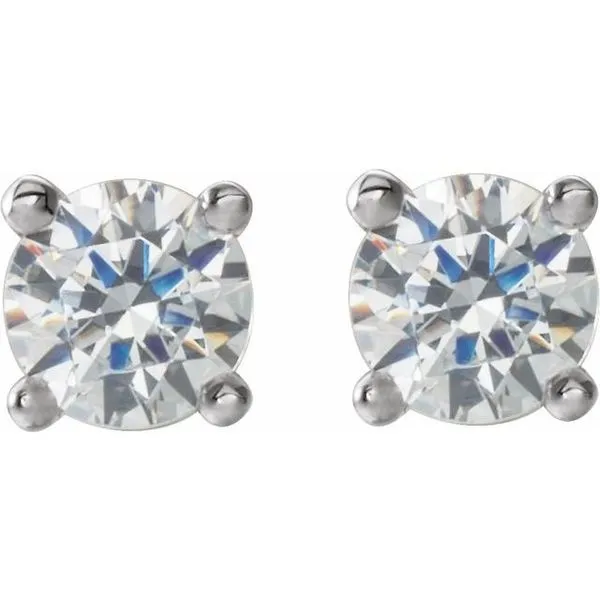 Round 4-Prong Stud Earrings Image 2 Henry B. Ball Jewelers Canton, OH