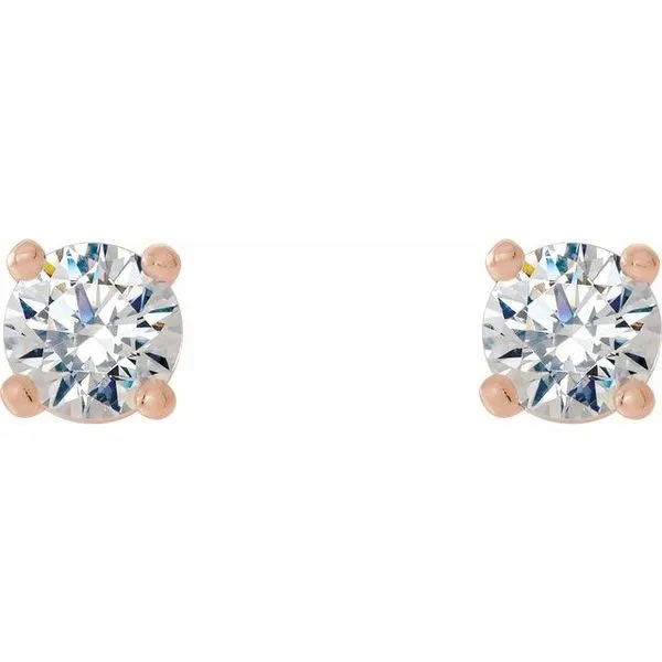 Round 4-Prong Stud Earrings Image 2 Bauble Patch Jewelers Comstock Park, MI