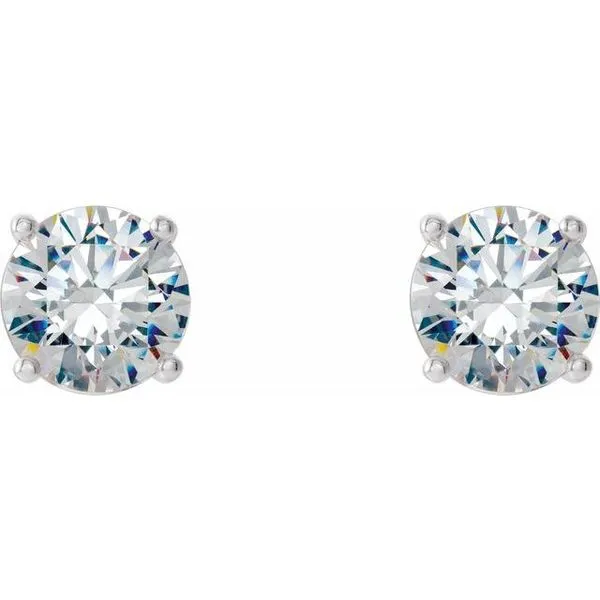 Round 4-Prong Stud Earrings Image 2 Henry B. Ball Jewelers Canton, OH