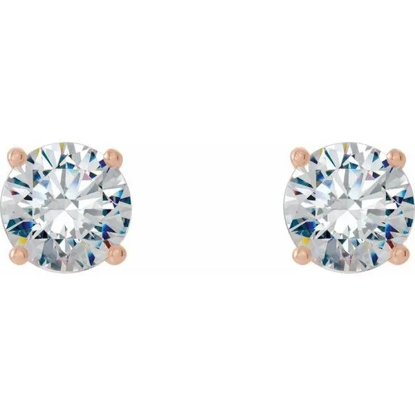 Round 4-Prong Stud Earrings Image 2 Bauble Patch Jewelers Comstock Park, MI