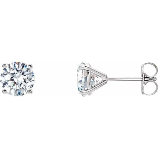 Round 4-Prong Stud Earrings Long Jewelers Chesapeake, VA