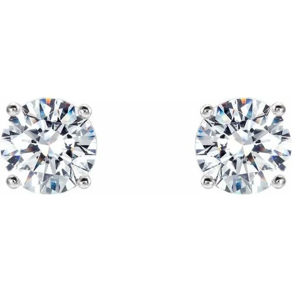 Round 4-Prong Stud Earrings Image 2 Long Jewelers Chesapeake, VA