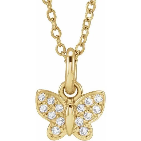 Youth Butterfly Necklace Hart's Jewelers Grants Pass, OR