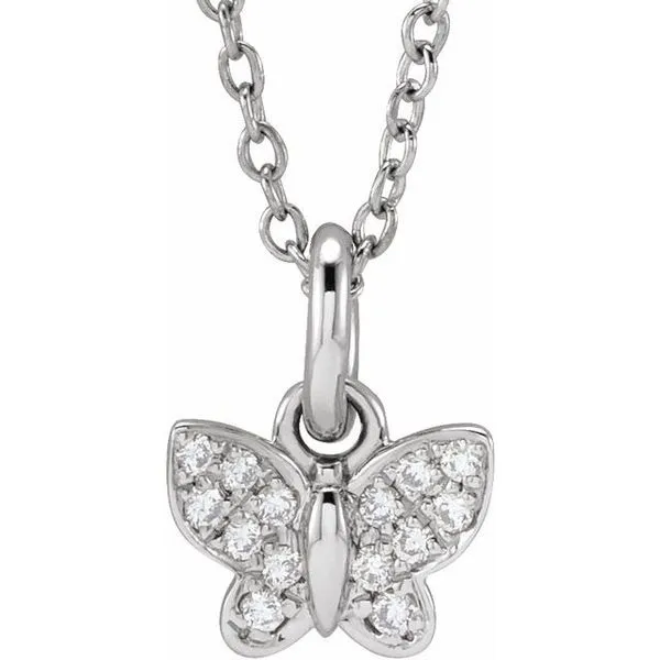 Youth Butterfly Necklace Hart's Jewelers Grants Pass, OR