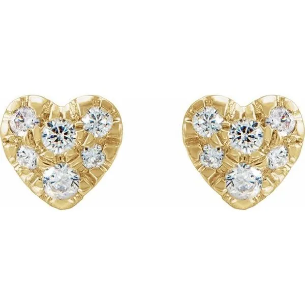 Cluster Heart Earrings Image 2 Henry B. Ball Jewelers Canton, OH