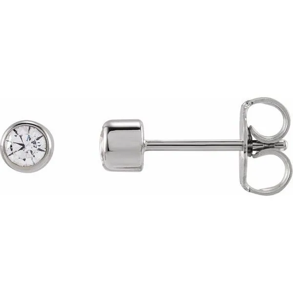 Round Bezel-Set Stud Earrings Diny's Jewelers Middleton, WI