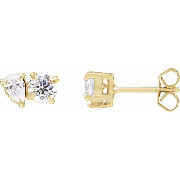 Lab-Grown Diamond Two-Stone Stud Earrings Jewelry Design Studio Jensen Beach, FL