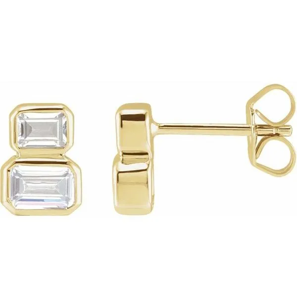 Lab-Grown Diamond Two-Stone Stud Earrings Hopman Jewelers Elkhart, IN