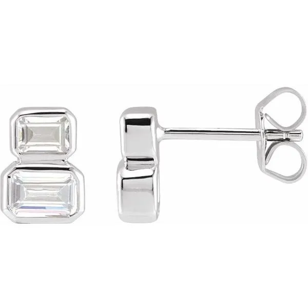 Lab-Grown Diamond Two-Stone Stud Earrings Hopman Jewelers Elkhart, IN