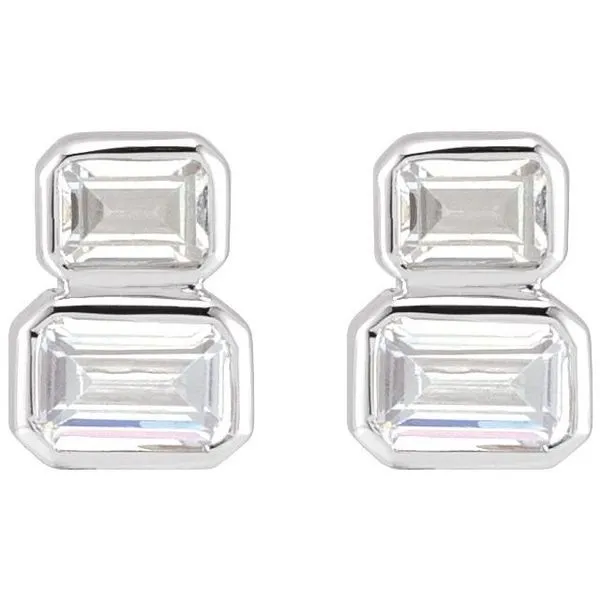 Lab-Grown Diamond Two-Stone Stud Earrings Image 2 J. Meredith Jewelers Delafield, WI