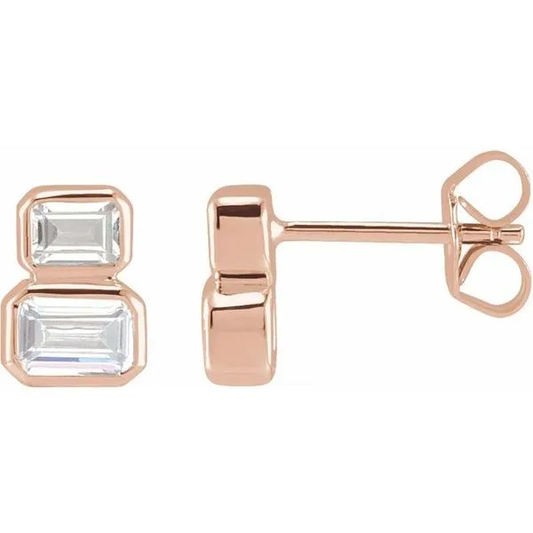 Lab-Grown Diamond Two-Stone Stud Earrings J. Meredith Jewelers Delafield, WI