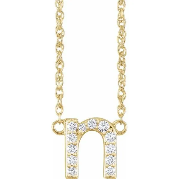 Lowercase Initial Necklace Northwood Jewelers Northwood, OH