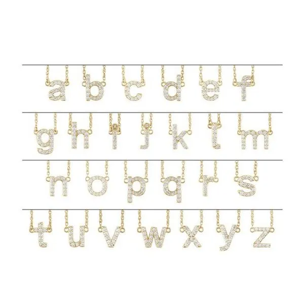 Lowercase Initial Necklace Image 3 Hart's Jewelers Grants Pass, OR