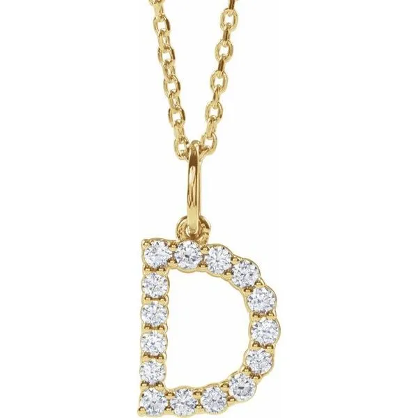 Accented Initial Necklace Diny's Jewelers Middleton, WI
