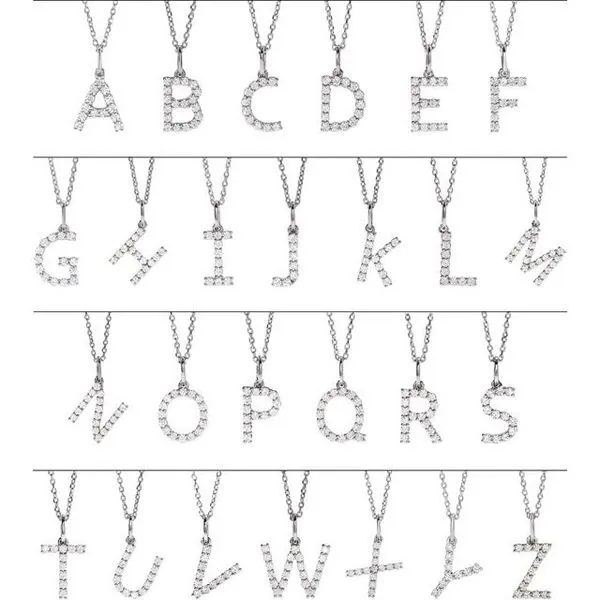 Accented Initial Necklace Image 2 Gysbers Jewelry Waupun, WI
