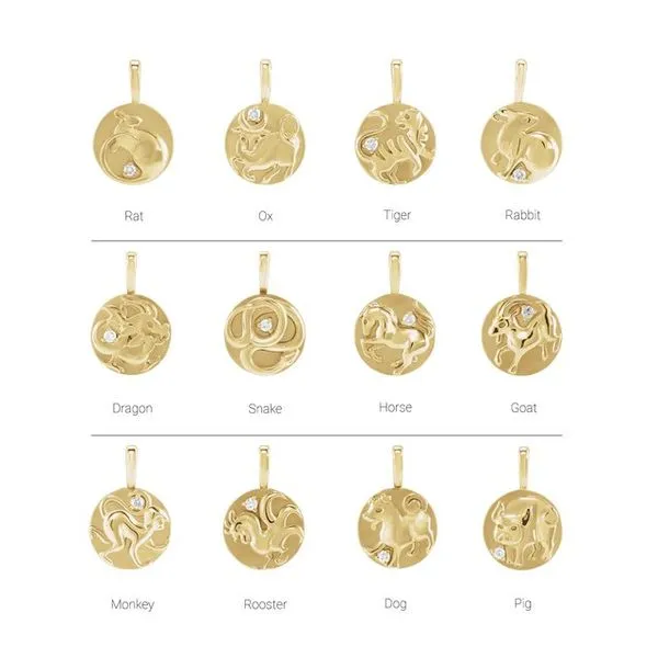 Accented Chinese Zodiac Pendant Image 3 Colonial Jewelers of Easton Easton, MD