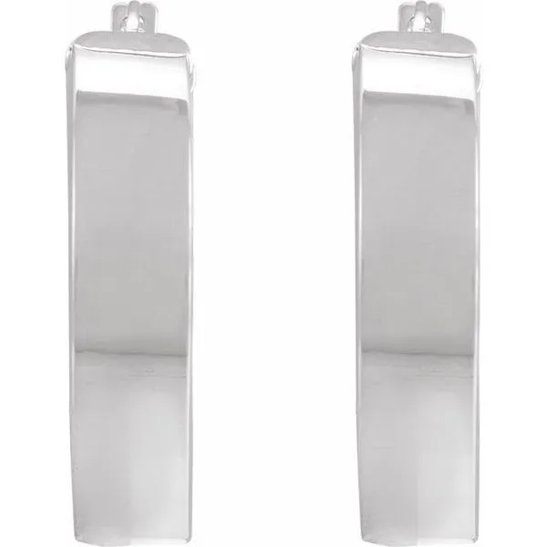 Flat Tube Hoop Earrings Image 2 Clater Jewelers Louisville, KY