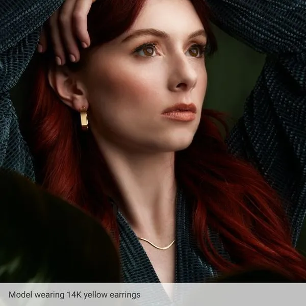 Flat Tube Hoop Earrings Image 4 Clater Jewelers Louisville, KY