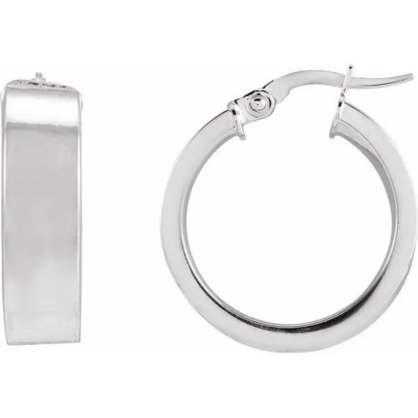 Flat Tube Hoop Earrings Clater Jewelers Louisville, KY