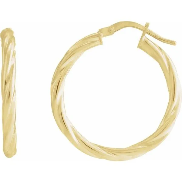 Twisted Tube Hoop Earrings Jerald Jewelers Latrobe, PA