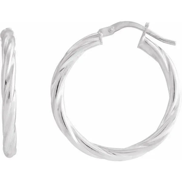 Twisted Tube Hoop Earrings J. Meredith Jewelers Delafield, WI