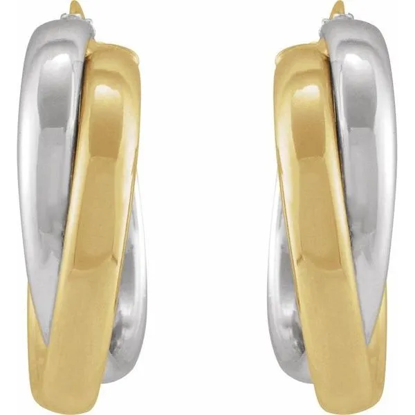 Double Tube Hoop Earrings Image 2 Studio D Jewelers Woodstock, IL