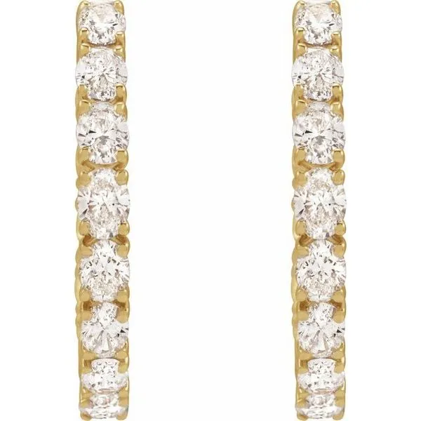 Inside-Outside Hoop Earrings Image 3 Hopman Jewelers Elkhart, IN