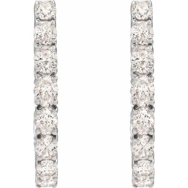 Inside-Outside Hoop Earrings Image 3 Northwood Jewelers Northwood, OH