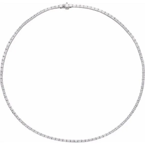 Lab-Grown Diamond Line Necklace Image 4 Hopman Jewelers Elkhart, IN