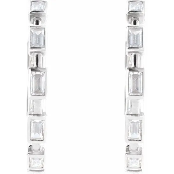 Lab-Grown Diamond Hoop Earrings Image 3 Hopman Jewelers Elkhart, IN