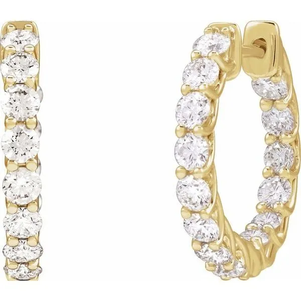 Inside-Outside Hoop Earrings Image 2 Hopman Jewelers Elkhart, IN