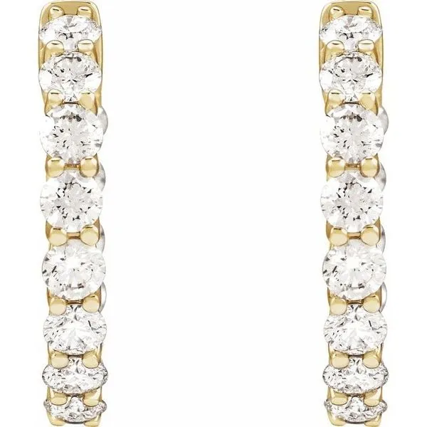 Inside-Outside Hoop Earrings Image 3 Hopman Jewelers Elkhart, IN