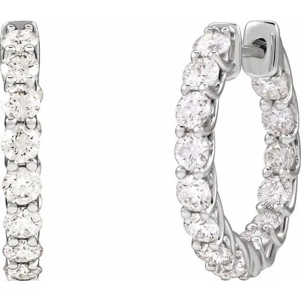 Inside-Outside Hoop Earrings Image 2 Hopman Jewelers Elkhart, IN