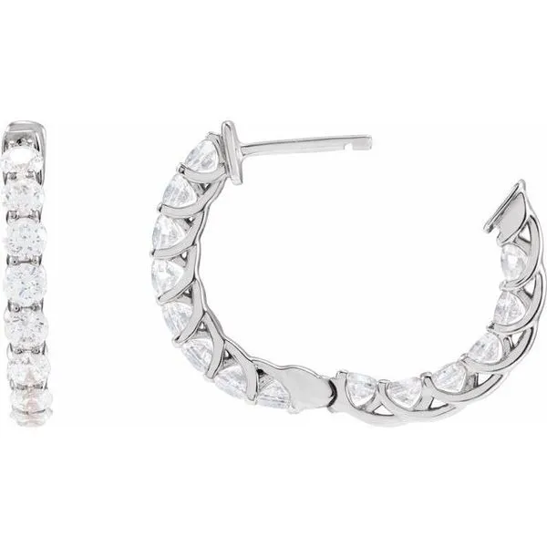 Inside-Outside Hoop Earrings Image 4 Hopman Jewelers Elkhart, IN