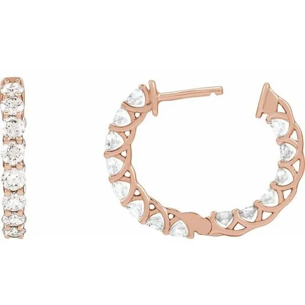 Inside-Outside Hoop Earrings Image 4 Hopman Jewelers Elkhart, IN