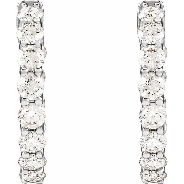 Inside-Outside Hoop Earrings Image 3 Hopman Jewelers Elkhart, IN