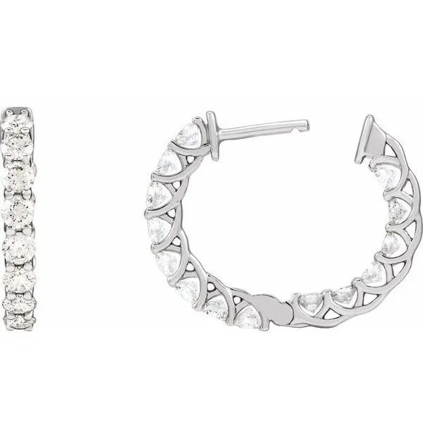 Inside-Outside Hoop Earrings Image 4 Hopman Jewelers Elkhart, IN