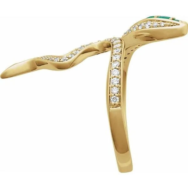 Accented Snake Ring Image 3 James Wolf Jewelers Mason, OH