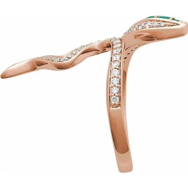 Accented Snake Ring Image 3 D'Errico Jewelry Scarsdale, NY