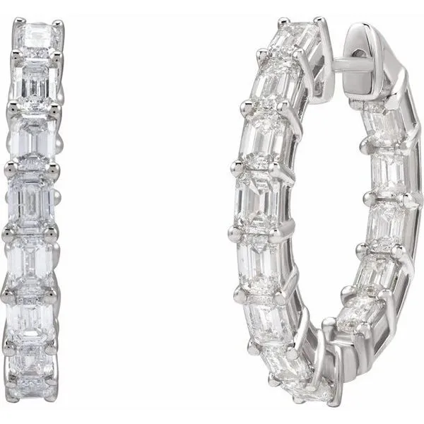 Inside-Outside Hoop Earrings Image 2 Hopman Jewelers Elkhart, IN