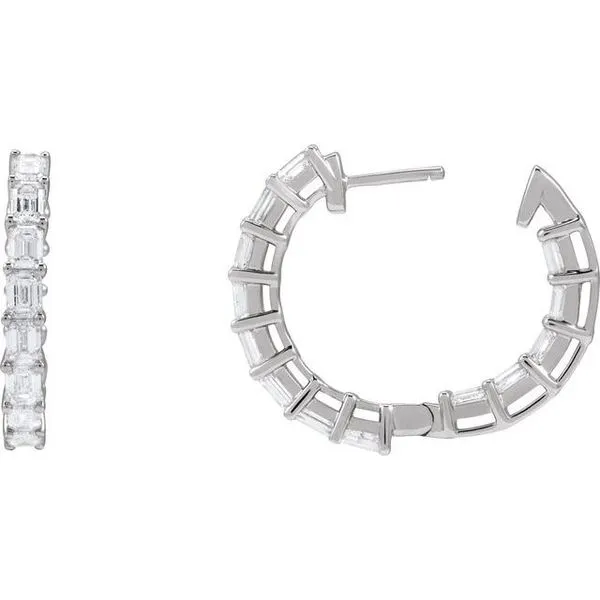 Inside-Outside Hoop Earrings Image 4 Northwood Jewelers Northwood, OH