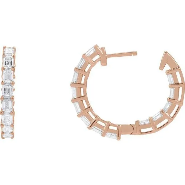 Inside-Outside Hoop Earrings Image 4 Northwood Jewelers Northwood, OH