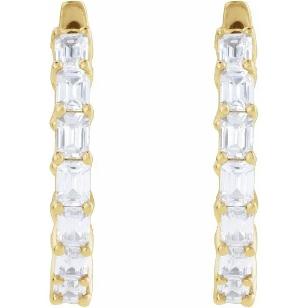 Inside-Outside Hoop Earrings Image 3 Hopman Jewelers Elkhart, IN