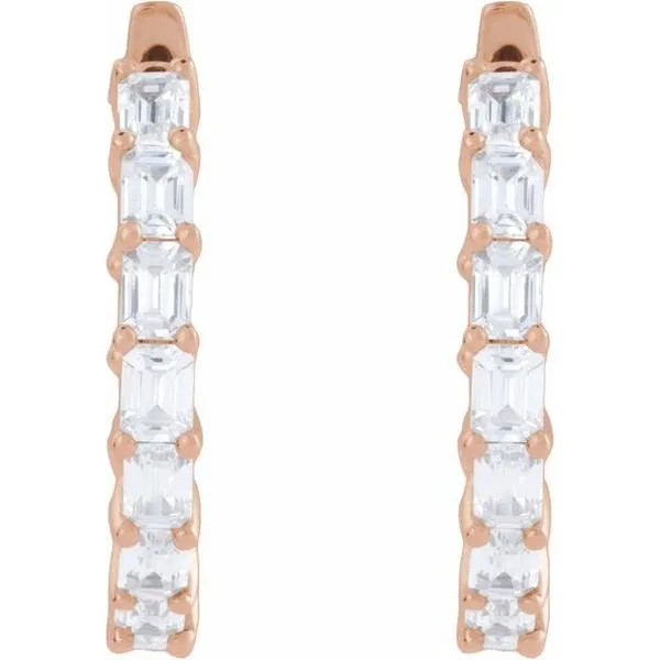 Inside-Outside Hoop Earrings Image 3 Hopman Jewelers Elkhart, IN