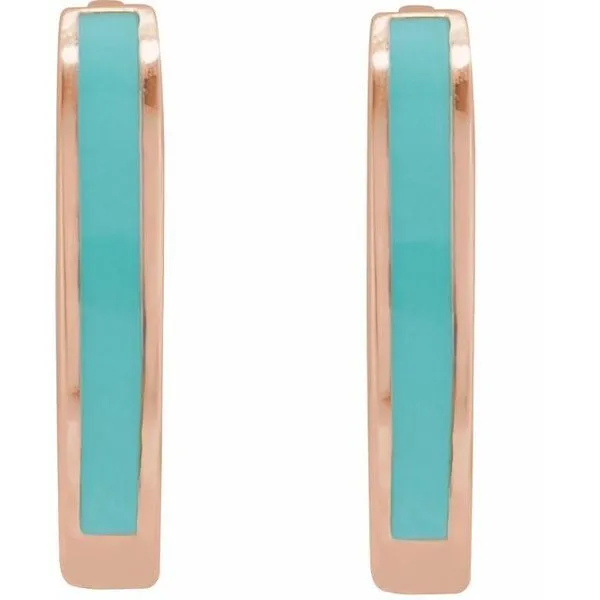 Enamel Hoop Earrings Image 2 Gysbers Jewelry Waupun, WI