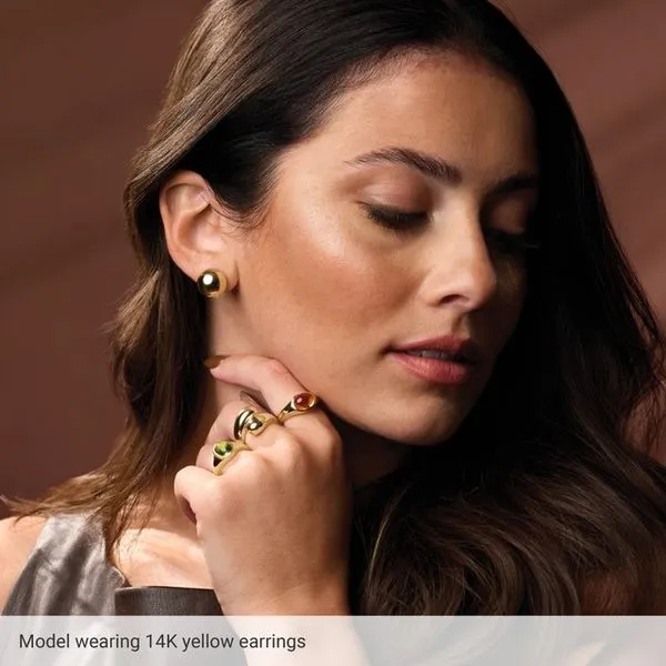 Electroform Domed Earrings Image 3 Studio D Jewelers Woodstock, IL