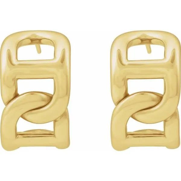 Electroform Anchor Chain Hoop Earrings Image 2 Hopman Jewelers Elkhart, IN