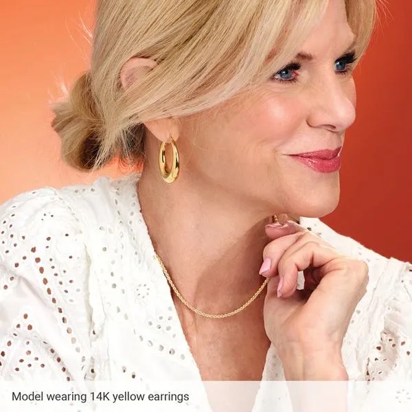 Electroform Puffed Hoop Earrings Image 3 Hopman Jewelers Elkhart, IN