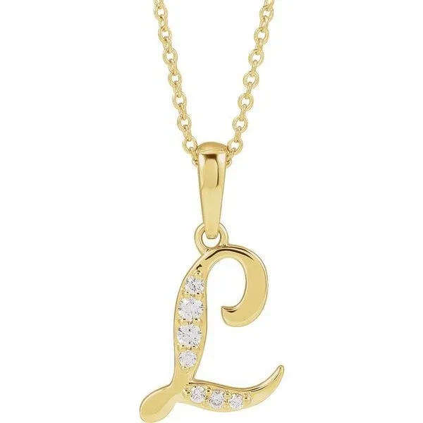 Accented Initial Necklace Hopman Jewelers Elkhart, IN